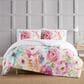 Pem America Spring Flowers 3-Piece Full/Queen Duvet Set in White and Pink, , large