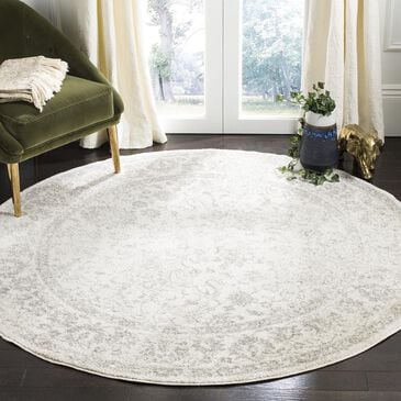 Safavieh Adirondack ADR109C-10R 10" x 10"  Ivory/Silver Round Rug, , large