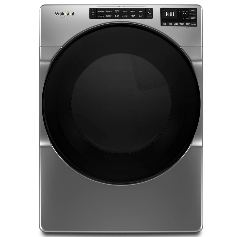 Whirlpool 7.4 Cu. Ft. Electric Wrinkle Shield Dryer with Steam in Chrome Shadow, , large