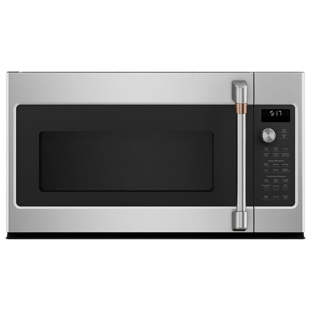 GE CAFE 2-Piece Kitchen Package with 30&quot; Slide-In Range and 1.7 Cu. Ft. Microwave Oven in Stainless Steel, , large