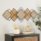 Maple and Jade 16" x 43" Diamond Wall Decor in Brown and Black, , large