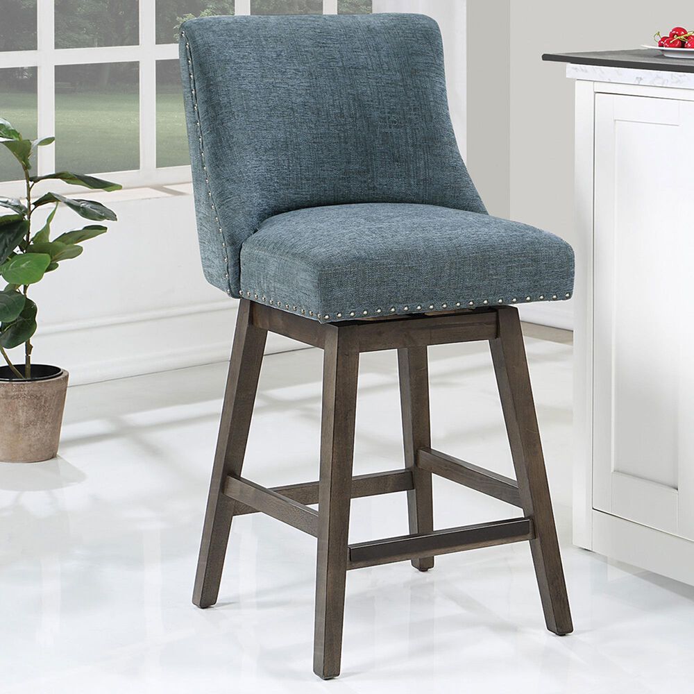 OSP Home Granville 26&quot; Swivel Counter Stool in Navy, , large