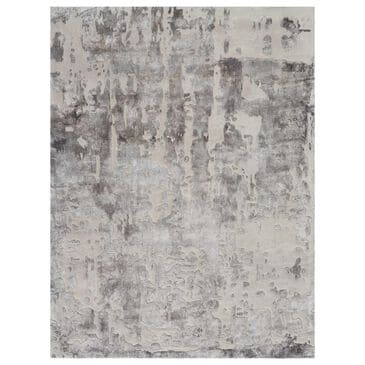 Nourison Prismatic PRS12 5"7" x 7"5" Silver and Grey Area Rug, , large