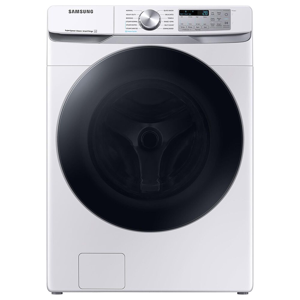 Samsung 4.5 Cu. Ft. Front Load Washer and 7.5 Cu. Ft. Gas Dryer Laundry Pair with Pedestal in White, , large