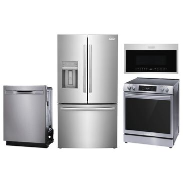 Frigidaire Gallery 4-Piece Kitchen Package with Standard-Depth Refrigerator and Electric Range in Stainless Steel, , large