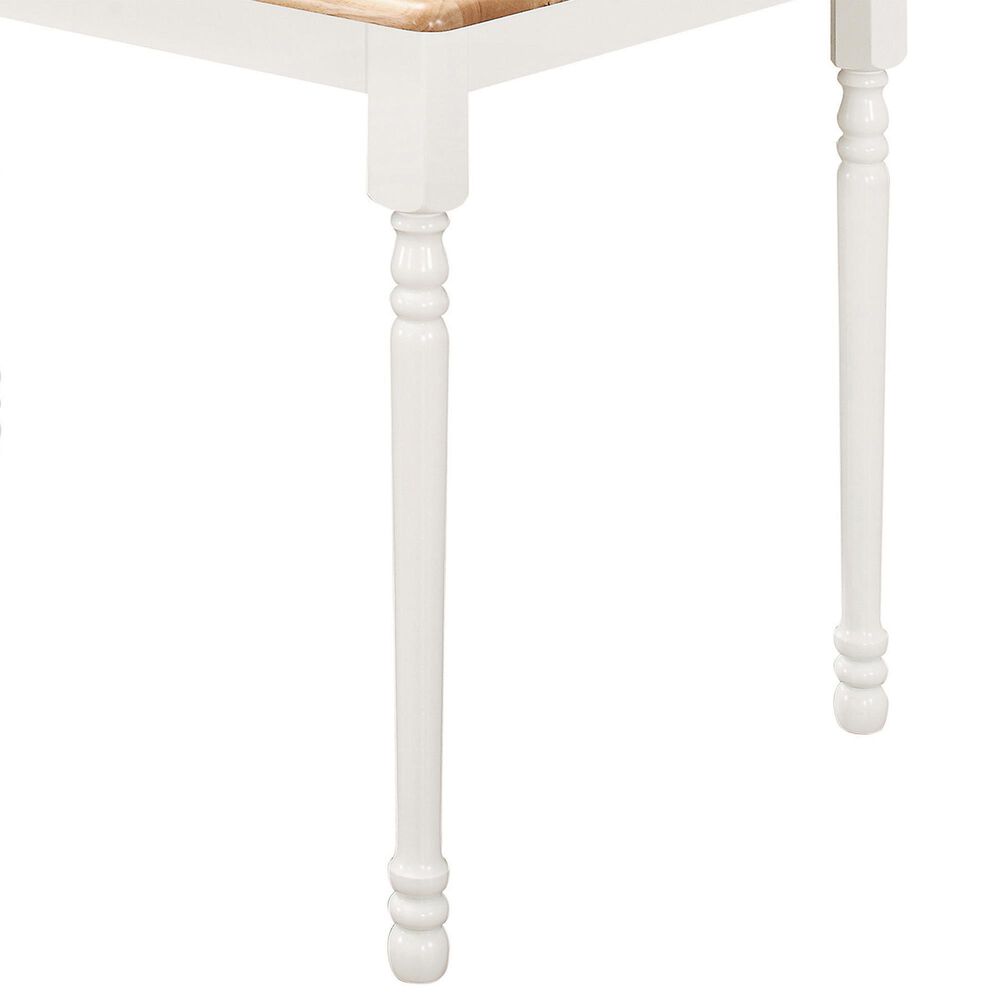 Pacific Landing Taffee Dining Table in White and Natural Brown - Table Only, , large
