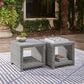 Signature Design by Ashley Naples Beach Patio End Table in Light Gray, , large