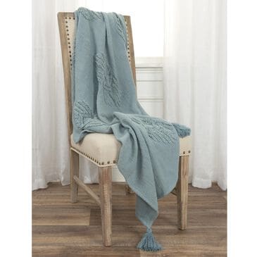 Rizzy Home 50" x 60" Ikat Throw in Teal, , large