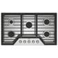 Whirlpool 36" Gas Cooktop with Dishwasher-Safe Knobs in Stainless Steel, , large