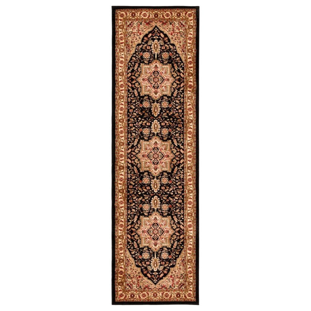 Safavieh Lyndhurst 2"3" x 8" Black and Beige Runner, , large