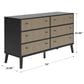 Signature Design by Ashley Charlang 6 Drawer Dresser in Matte Black and Beige, , large