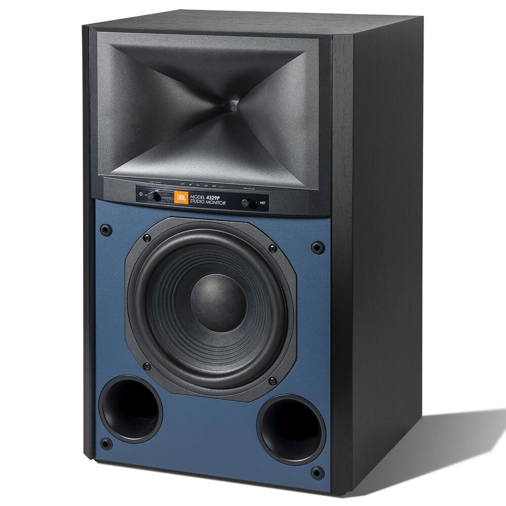 JBL 4329P Studio Monitor Powered Loudspeaker in Black Walnut, , large