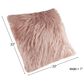 Timberlake 18" Square Throw Pillow with 2" x 5" Fur Rug in Blush Pink, , large