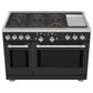 Cafe 8.25 Cu. Ft. Freestanding Dual Fuel Range with Double Oven in Matte Black and Brushed Stainless, , large