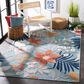 Safavieh Cabana CBN454J 5"1" x 7"6" Aqua and Rust Indoor/Outdoor Area Performance Rug, , large