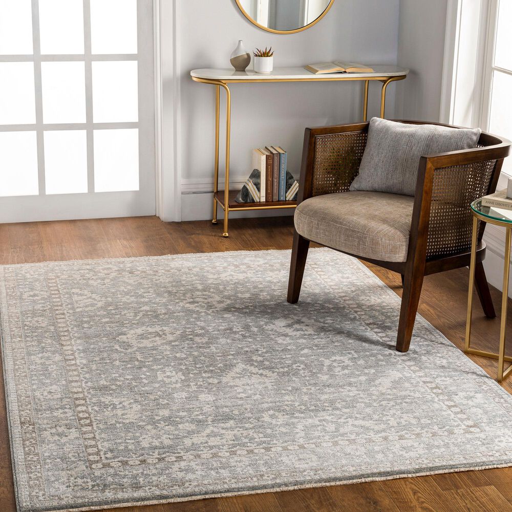 Surya Carlisle 3&#39;11&quot; x 5&#39;11&quot; Light Sage, Pale Blue, Light Gray and Ivory Area Rug, , large