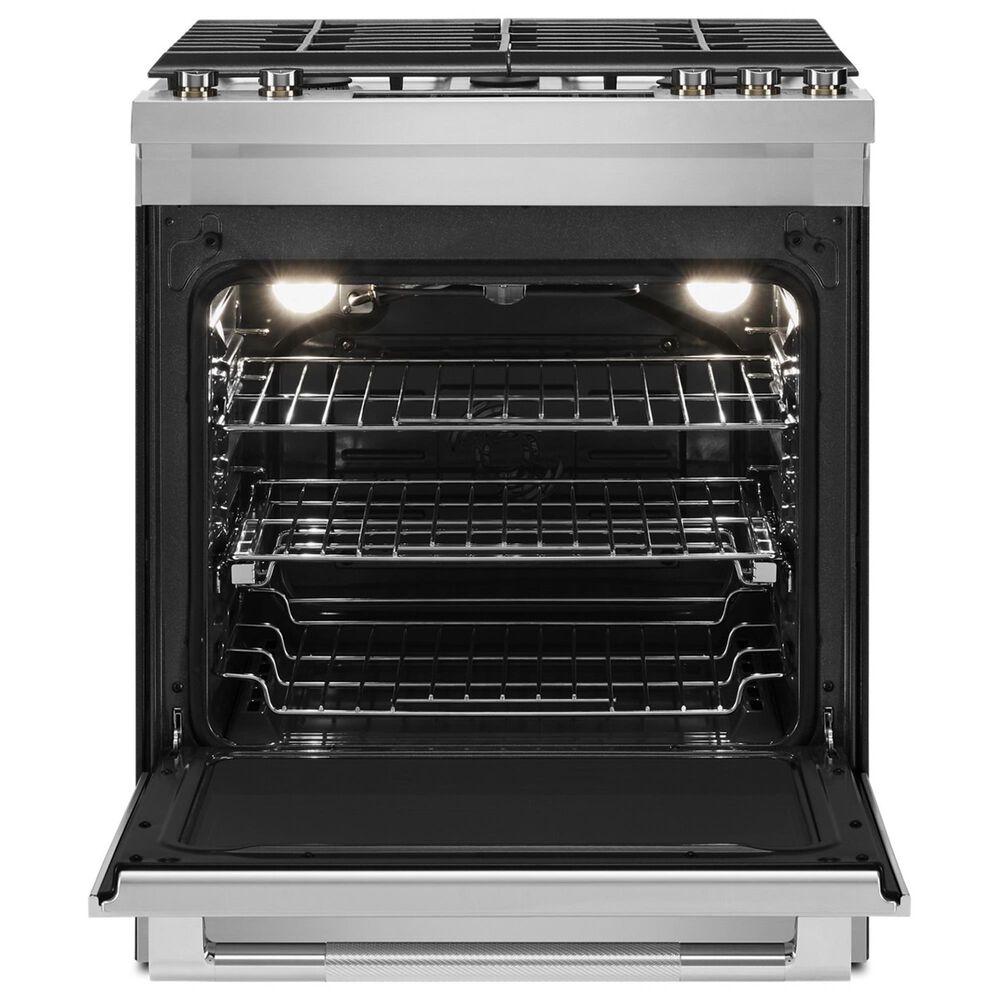 Whirlpool 5.8 Cu. Ft. Slide-In Gas Range with Convection in Stainless Steel and Black, , large