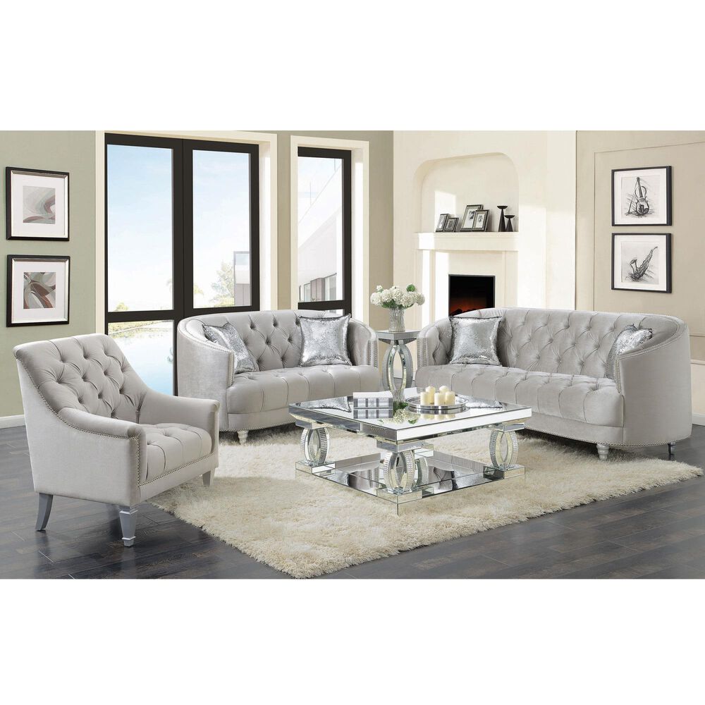 Pacific Landing Avonlea 3-Piece Living Room Set in Grey, , large