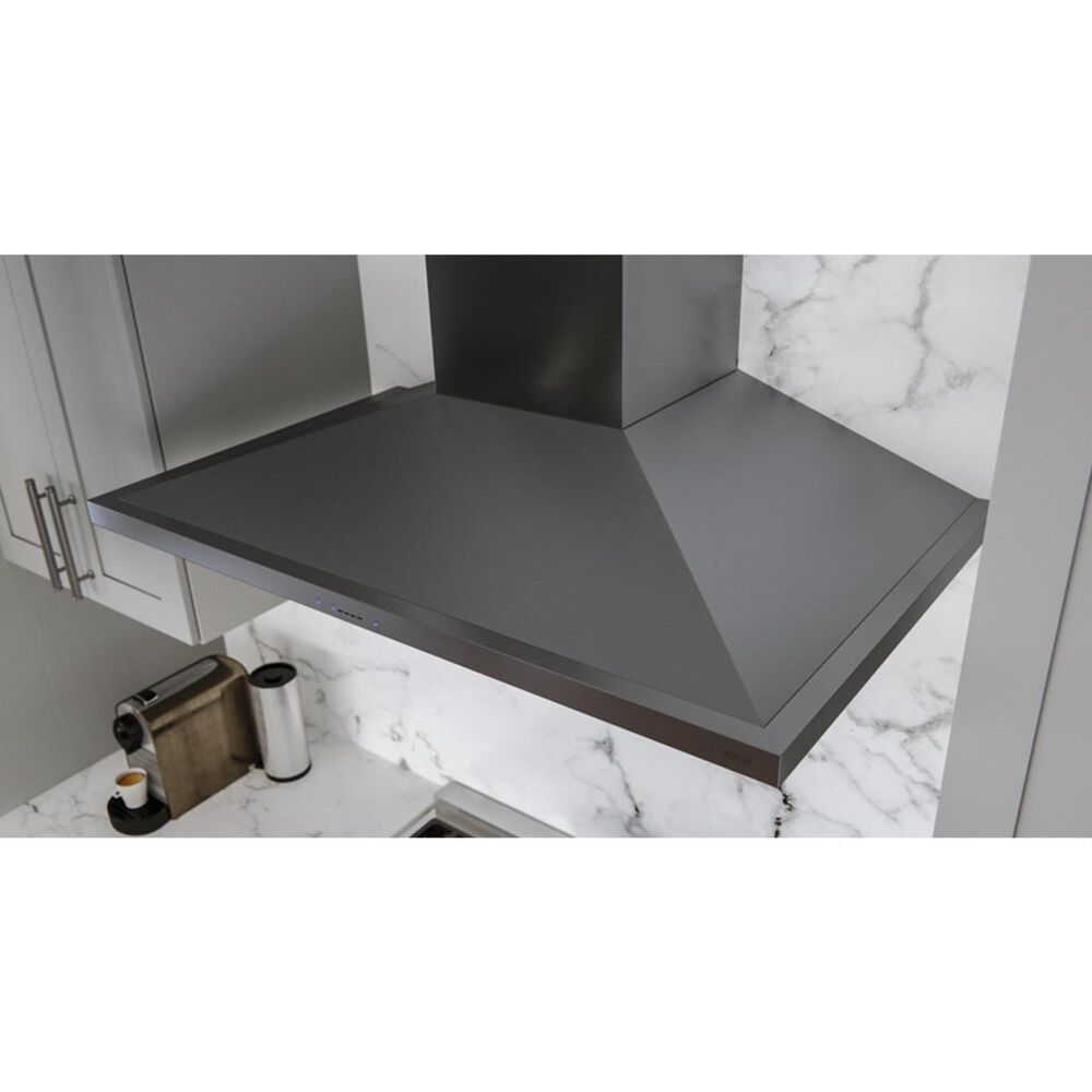 Zephyr Anzio 36&quot; Chimney Wall Hood in Black Stainless Steel, , large