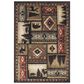 Oriental Weavers Woodlands 1041C 6"7" x 9"2" Black Area Rug, , large