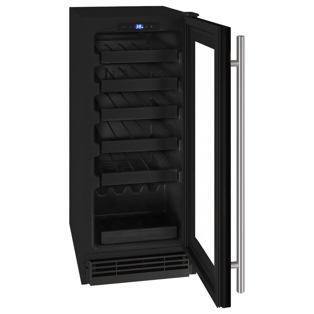 U-Line 15&quot; Built-in Wine Refrigerator in Black Frame, , large