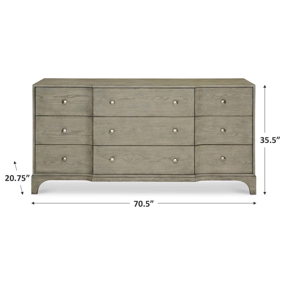 Bernhardt Albion 9 Drawer Dresser in Weathered Grey, , large