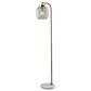 Adesso Natasha Floor Lamp in Antique Brass and White, , large