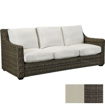 Venture Oasis Wicker Sofa with Birch Cushion in Ash Gray, , large