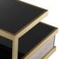 Eichholtz Kuboa Side Table in Brushed Brass, Grey Oak and Black, , large