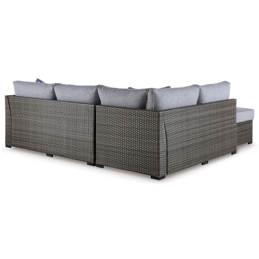 Signature Design by Ashley Petal Road 4-Piece Patio Sectional Set in Gray, , large