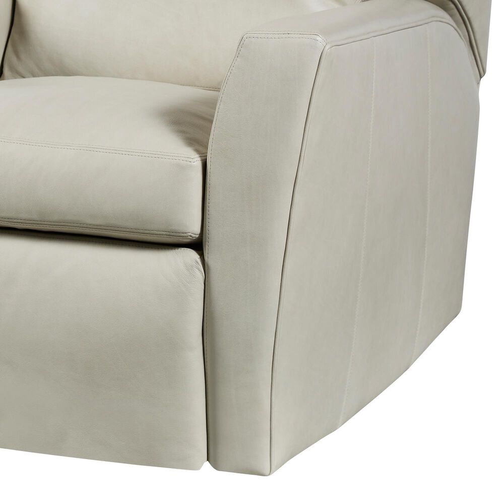 Century Aubry Leather Electric Swivel Glider Recliner in Off White, , large