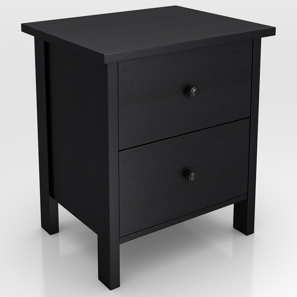 Furniture of America Martinson 2-Drawer Nightstand in Black, , large