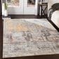 Surya Presidential PDT-2306 7"9" x 10"3" Blue, Gray and Orange Area Rug, , large