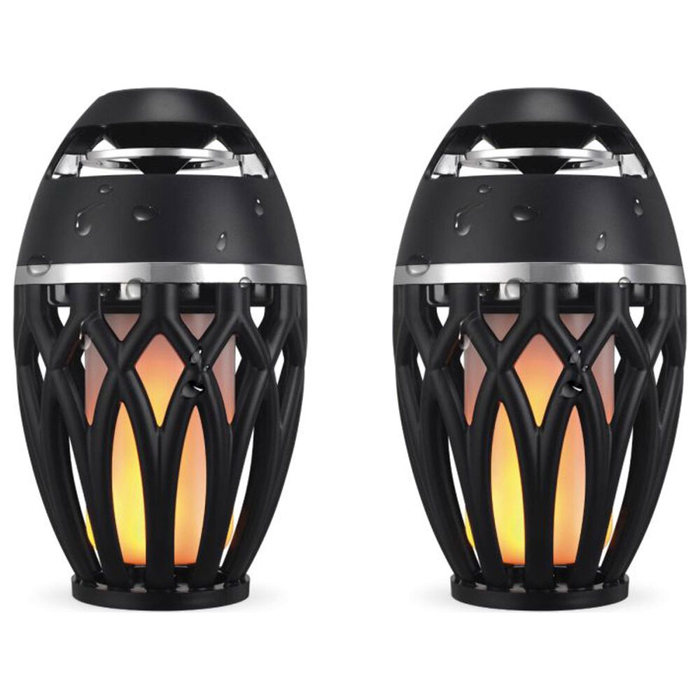 iLive Bluetooth Speaker with LED Flame in Black, , large