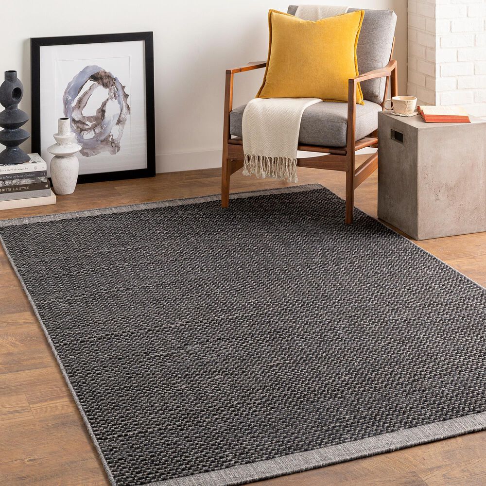 Surya Sycamore 10&#39; x 14&#39; Black and Charcoal Area Rug, , large