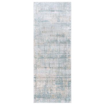 Surya Brunswick 2"7" x 10" Sage, Gray, White and Blue Runner, , large