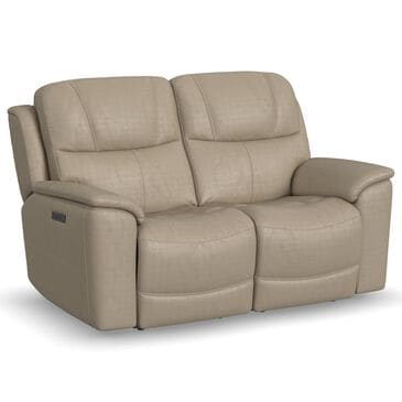 Flexsteel Crew Power Reclining Loveseat with Power Headrests and Lumbar in Pebble, , large