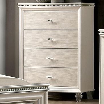 Furniture of America Allie 4-Drawer Chest in Pearl White, , large