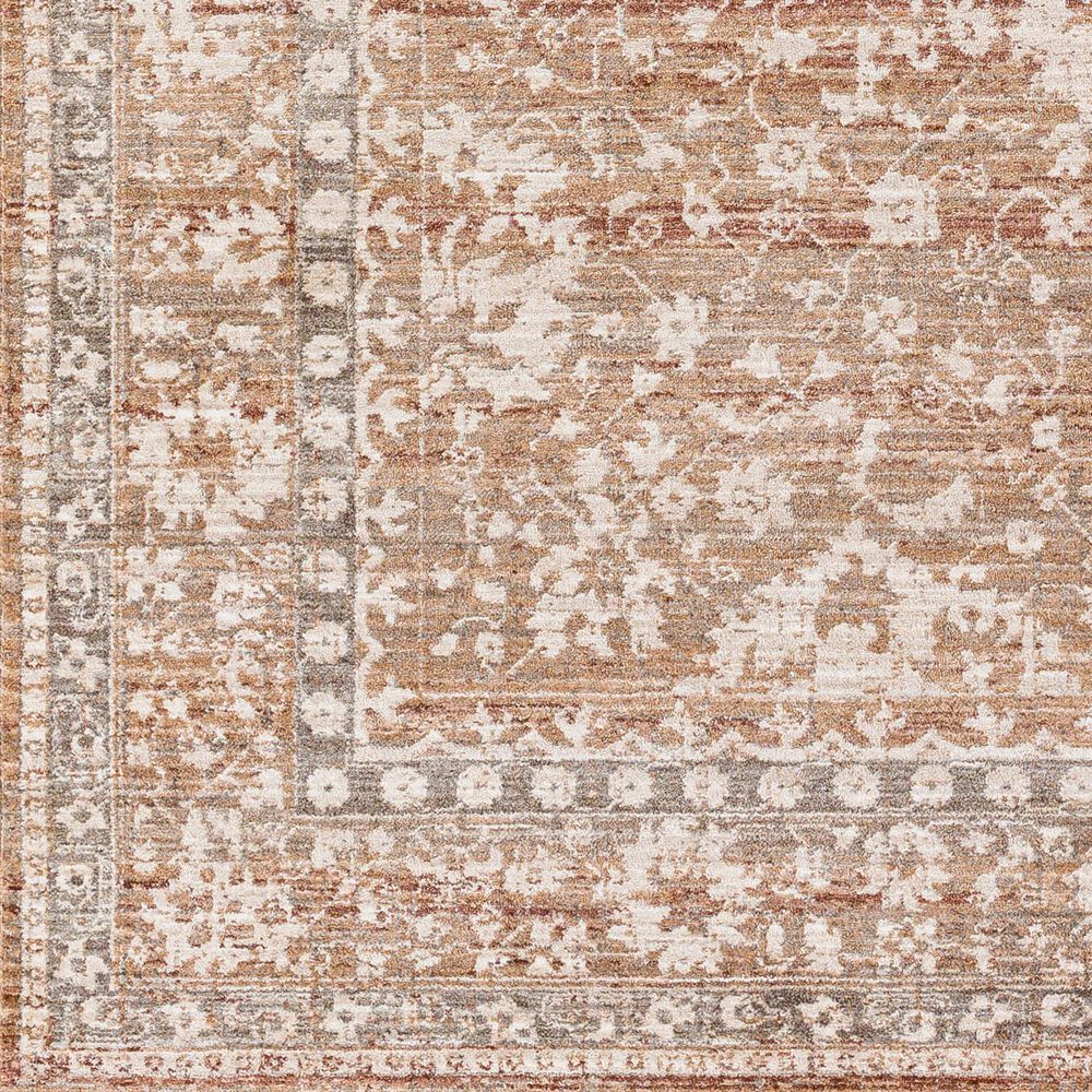 Surya Carlisle 5&#39;3&quot; Round Dusty Pink, Ivory, Pale Blue, Sage, Olive and Medium Brown Area Rug, , large