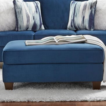 Arapahoe Home Cocktail Ottoman in Velour Navy, , large