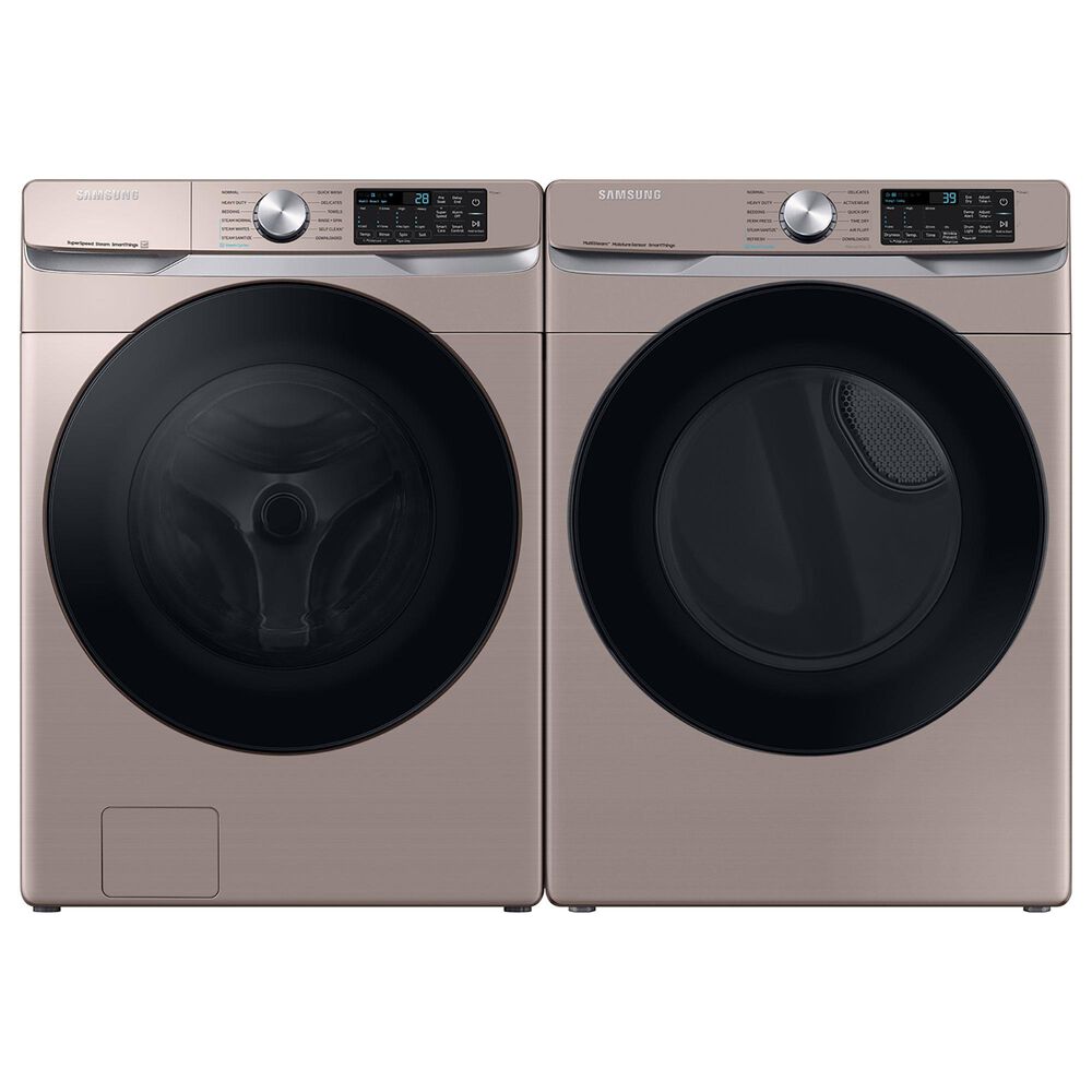 Samsung 4.5 Cu. Ft. Front Load Washer and 7.5 Cu. Ft. Electric Dryer Laundry Pair in Champagne, , large