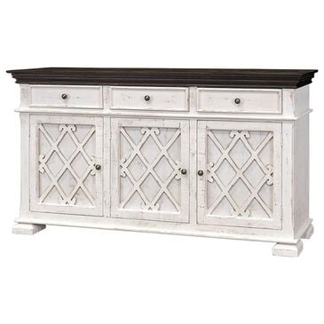 Rustic Imports Bella 65" 3-Drawer Credenza in Sierra White and Brown, , large