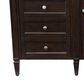 James Martin Brittany 60" Single Bathroom Vanity in Burnished Mahogany with 3 cm Ethereal Noctis Quartz Top and Rectangle Sink, , large