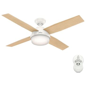 Hunter Dempsey 52" Ceiling Fan with Lights in Fresh White, , large