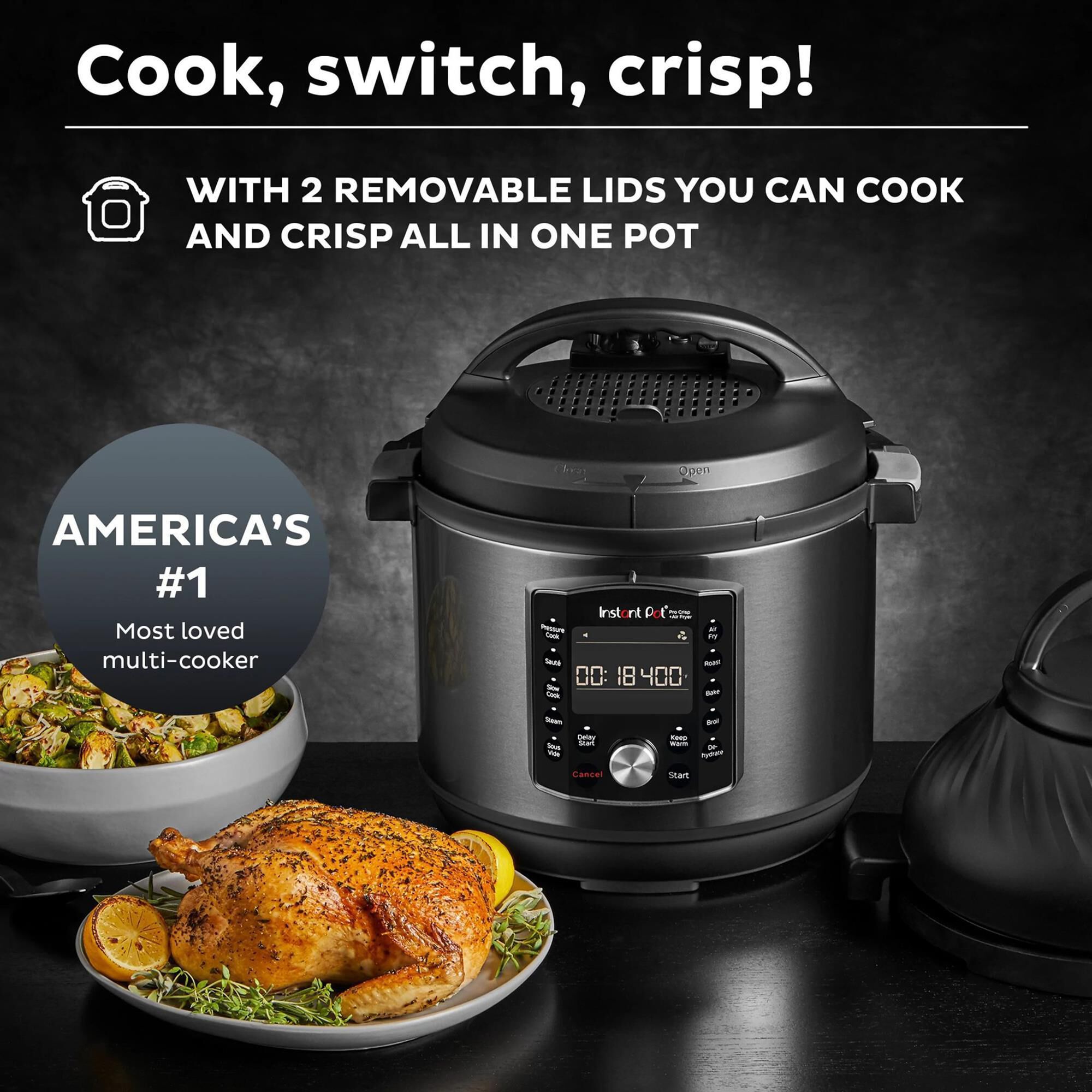 Instant Brands Instant Pot 8 Qt Black Pro Crisp Air Fryer NFM