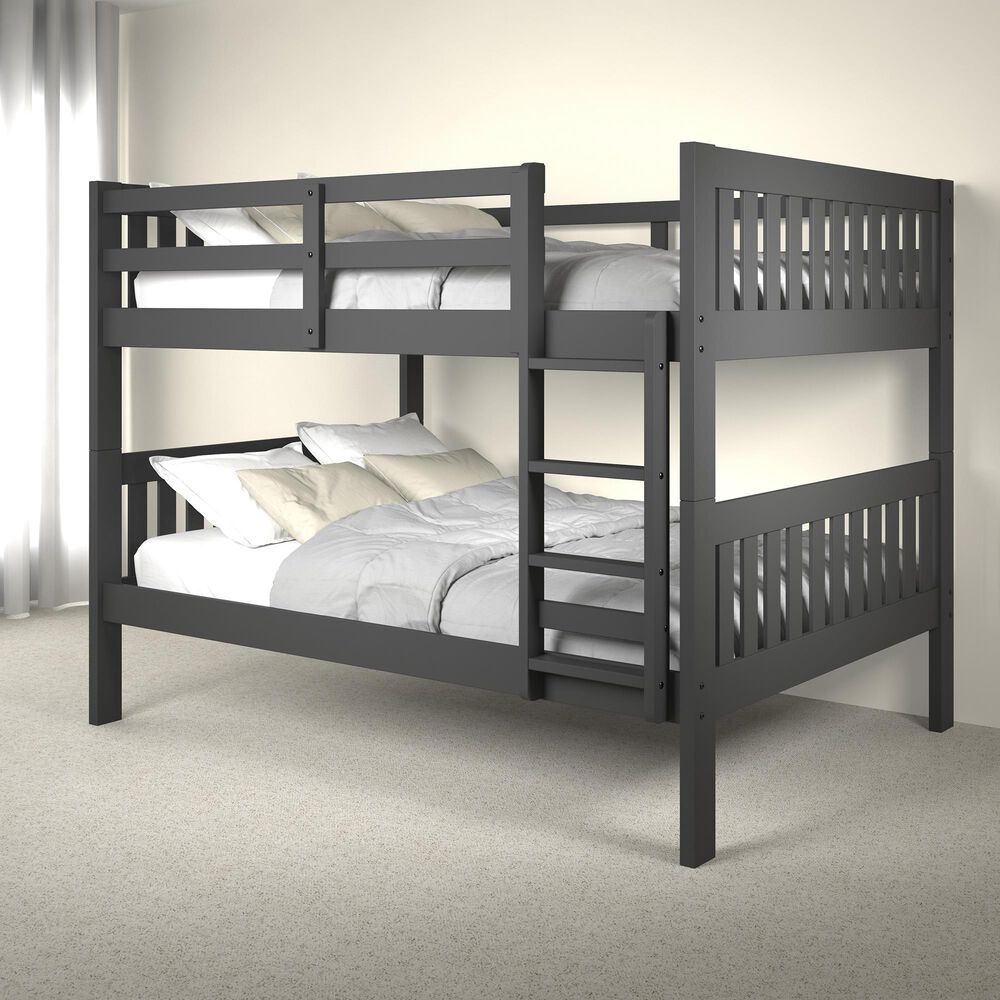Forest Grove Full over Full Bunk Bed in Dark Gray, , large