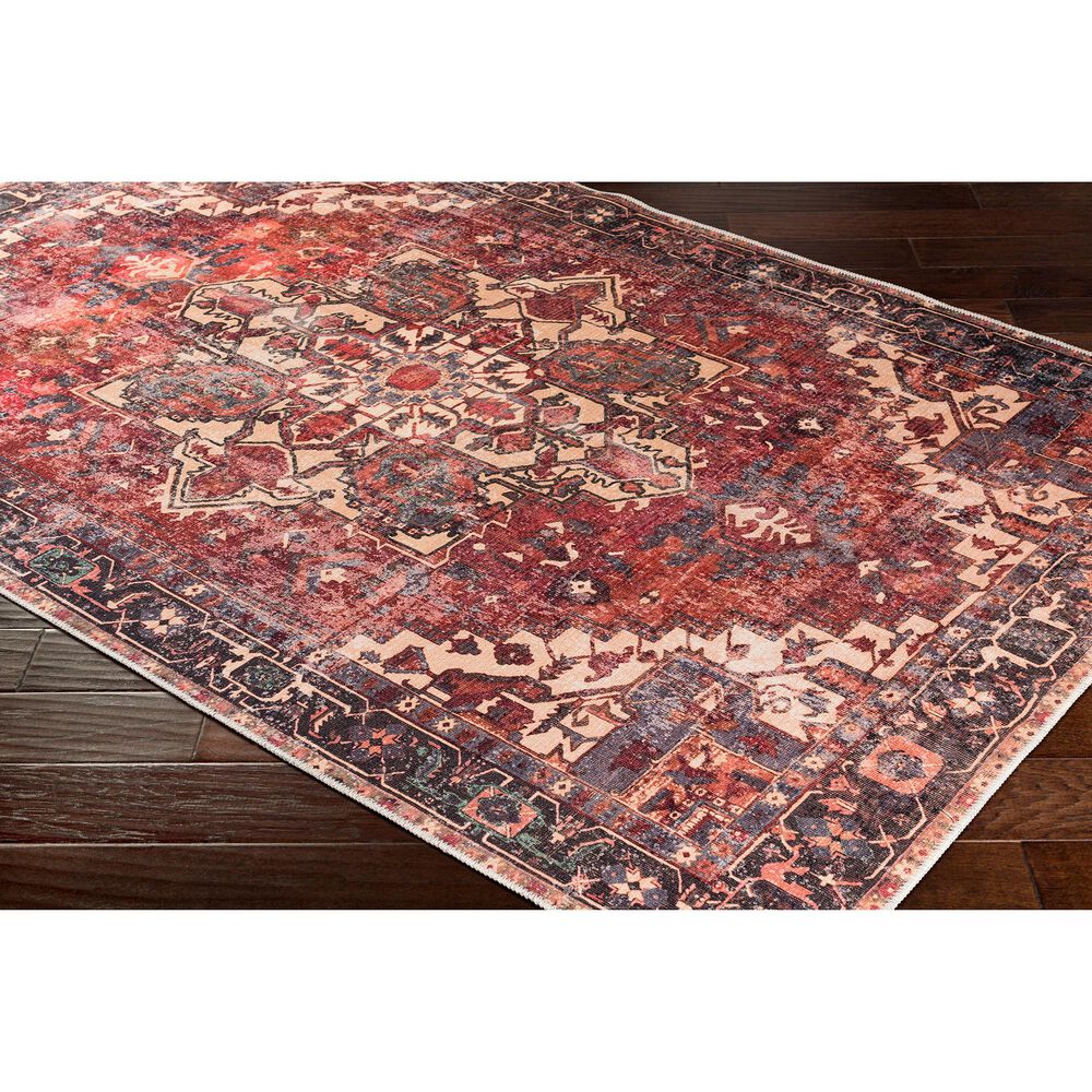 Surya Amelie AML-2308  5&#39;3&quot; x 7&#39;3&quot; Rust, Green, Butter, Denim, Purple, Rose and Clay Area Rug, , large