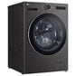 LG 5 Cu. Ft. Front Load Washer with 25 Wash Cycles and 7.4 Cu. Ft. Gas Dryer Laundry Pair in Black Steel, , large