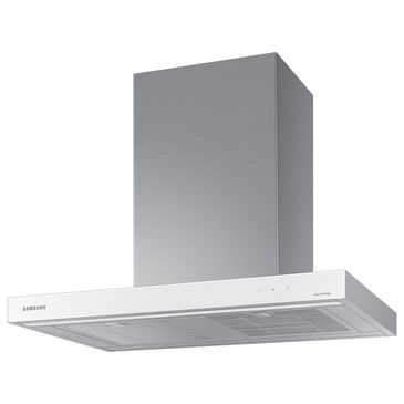 Samsung 30" Bespoke Smart Wall Mount Hood in Clean White and Stainless Steel, , large
