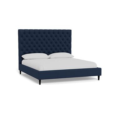 Style Expressions Vineyard King Platform Bed in Arezzo Navy, , large